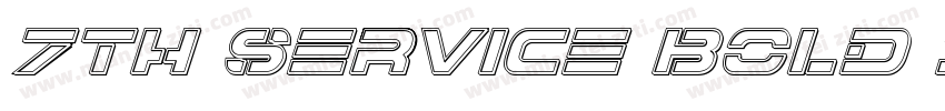 7th Service Bold Italic字体转换